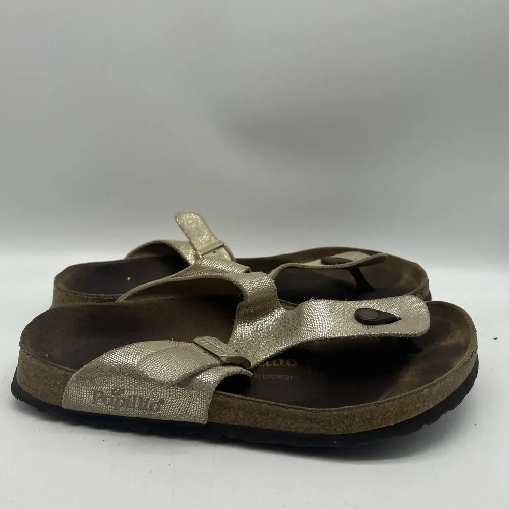 Birkenstock Sandals Womens 41 Papillion Gizeh Glitter Flip Flops‎